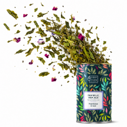 Trop belle trop jolie th&eacute; vert bio  saveur Framboise & rose