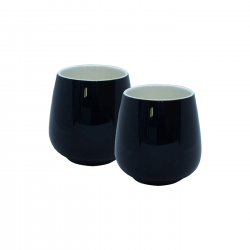 Tasse porcelaine noire 200mlx2