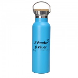 Thermos bleu avec filtre - 600ml