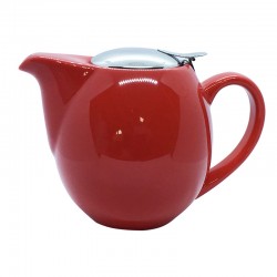 Théière porcelaine rouge 0,9L