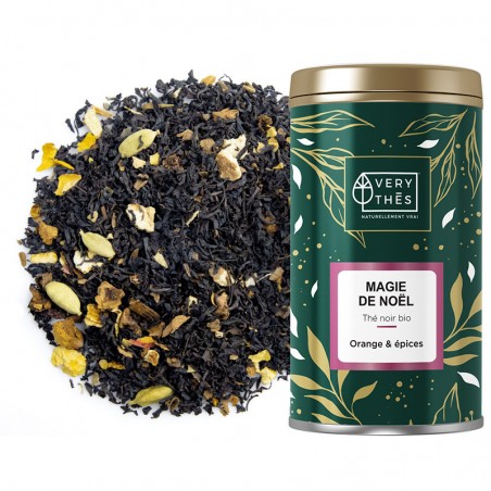 Magie de noël thé noir bio  saveur Orange & épices