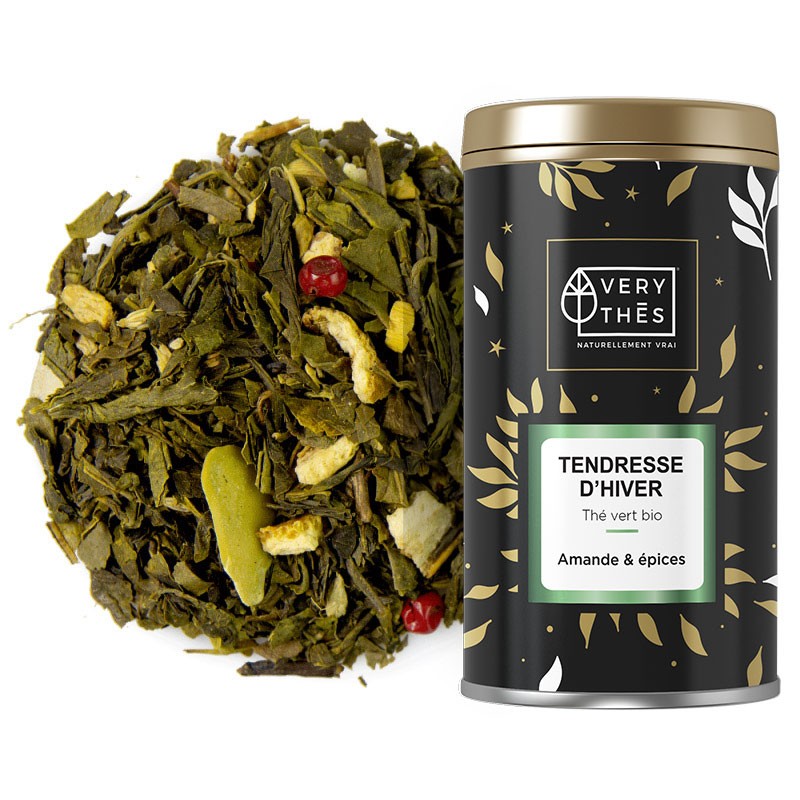 Tendresse d'hiver thé vert bio  saveur Amande & épices