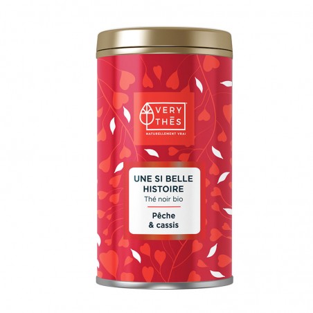Une si belle histoire - Thé noir bio saveur Pêche & cassis