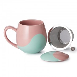 Tisaniere saara duo turquoise et rose